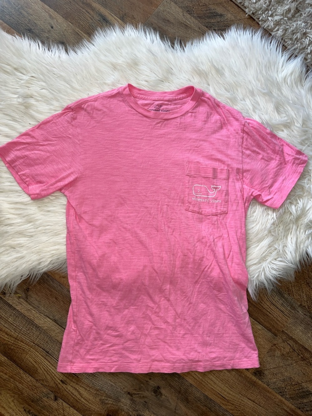 Vineyard Vines Pink Whale Pocket T Shirt Womens XS Short Sleeve Graphic Tee